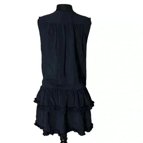 Stella McCartney Tie Neck Tiered Ruffled Sleeveless Mini Dress Size 40 - Picture 3 of 5